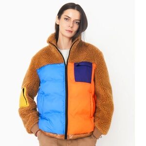 Kule "The Krispie" Sherpa Colorblock Colorful Outdoor Puffer Jacket Coat Medium